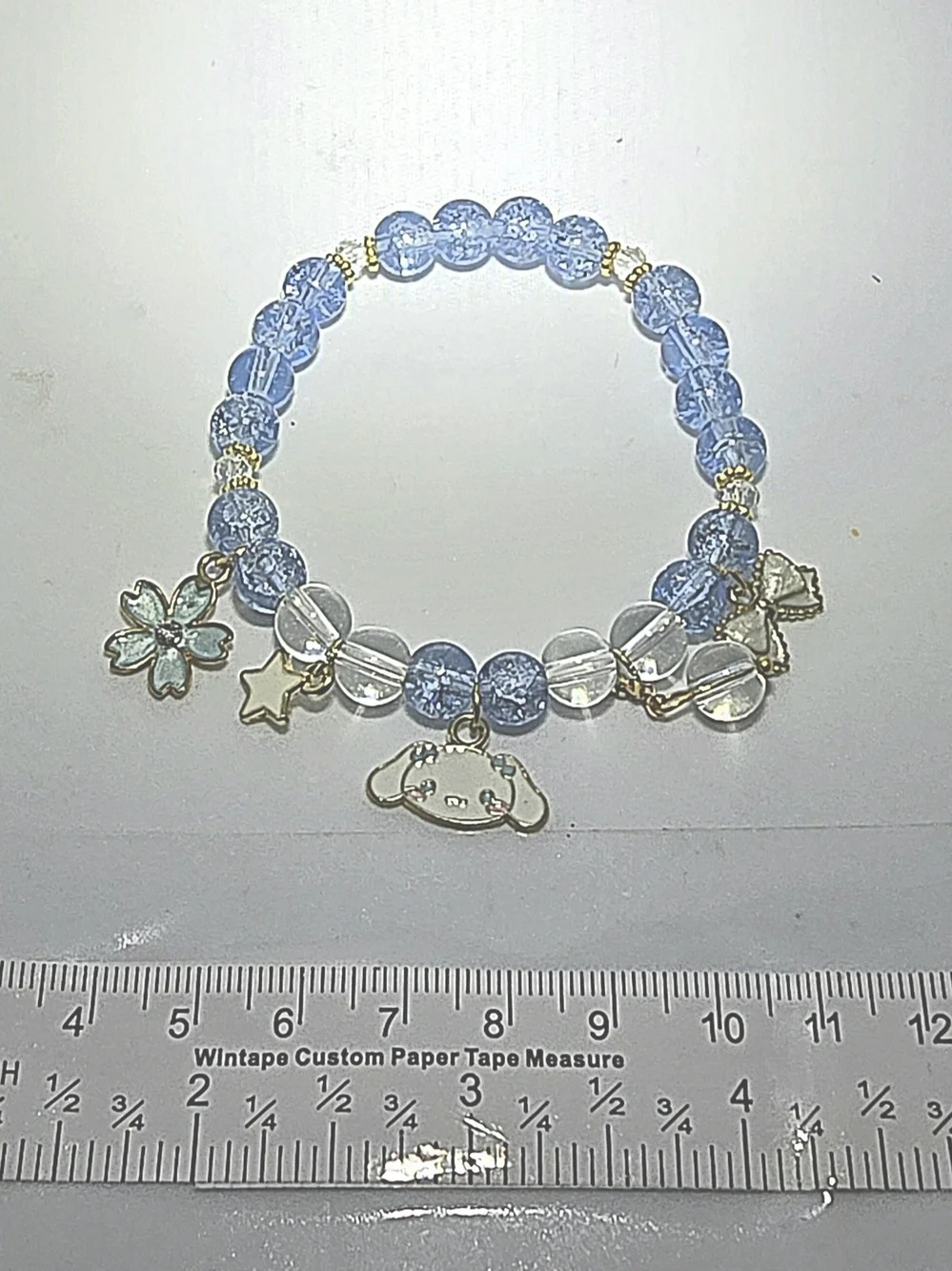 Hello Kitty Beaded Bracelet Stack- Pink, Blue, Purple